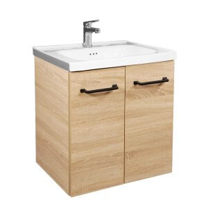 原木簡約風設計浴櫃組｜台灣製造 低甲醛 無毒認證