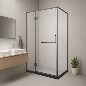 槍灰細框淋浴拉門-皇冠8000