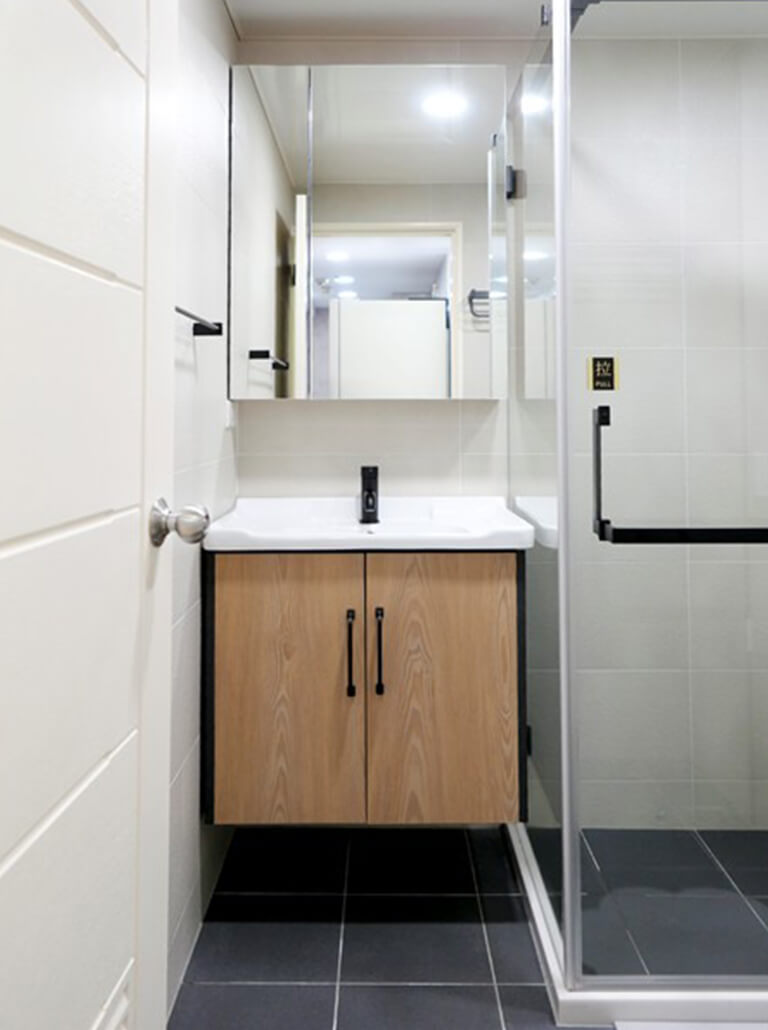開箱-老浴室翻新、乾濕分離、淋浴拉門分享